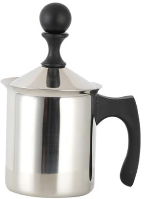 Mousseur à Lait Manuel Inoxydable Double Filtre pour Créer des Cappuccinos Latte Art