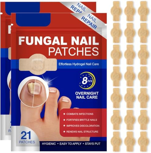 EIHI 42 Pezzi Fungal Nail Patches,Per Trattamento Fungine delle Unghie,Riparazione delle Unghie dei Piedi, Trattamento Antifungino per Unghie,Delicato e Idratante,Unisex（B）