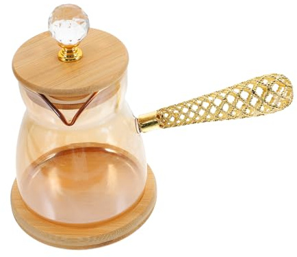 Cabilock Glaskaffeekanne 350ml und Ausguss mit Langem Griff | Borosilikatglas, 1 Stück für Kalte Getränke, Küche und Kaffeebar, Sicherer Pour