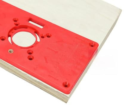 ABS -Kunststoff -Holzbearbeitungsmaschine Flip -Board -Mahlen und Schlitzwerkzeug Trimmmaschine Multifunktional Router Tischeinsatzplatte mit 4 Ringen für die Holzbearbeitung (Blau)