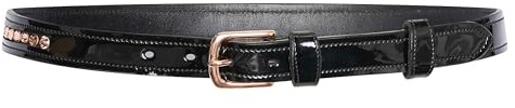 Imperial Riding Gürtel IRH Olania Sparkle, Leder Gürtel mit Strasssteinen und Croco Lack Optik