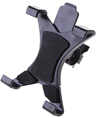BULAIDAI Fahrrad Tablet Halterung, Ständer, Heimtrainer Lenker für 7–12 Zoll stationäre Fahrräder, Tablet Ständer, Halterung, Sockel, Auslass, Stütze, Auslass, Klemmrahmen, Wiege, Rack, Schloss