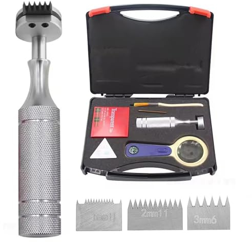 Kit De Test D’adhérence à Quadrillage, Scribe De Film De Peinture Professionnel Avec Lames 1mm/2mm/3mm, Loupe, Poignée Et Ruban, Testeur De Coupe Pour Peinture, Revêtements, Placage Et Finitions