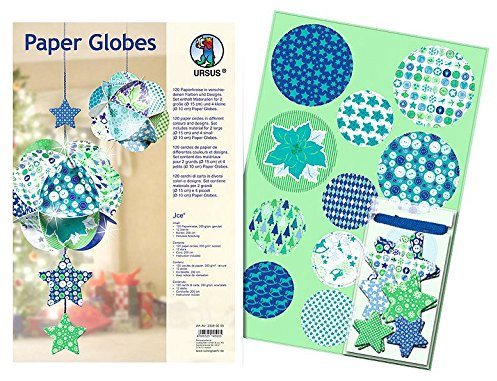 Ursus 23080099 - Designkreise Paper Globes Ice
