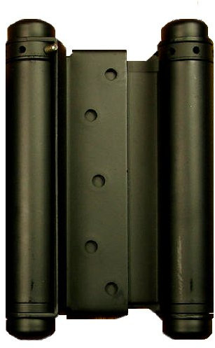Hinge Outlet Adjustable Double Action Spring Hinge, Saloon, Swinging or Cafe Door Hinges - Highly Rust-Resistant, Self-Closing, Dual-Swing (6 Inch, Matte Black)