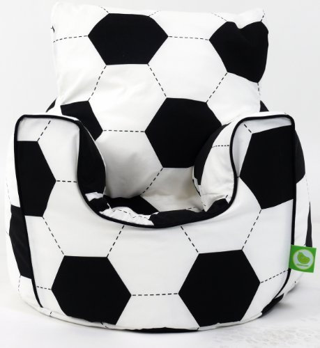 Cotton Football Bean Bag Arm Chair with Beans