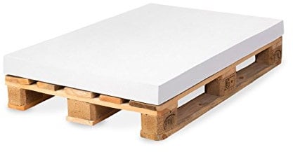 TexDeko Palettenkissen Schaumstoff 120x80x10cm Härtegrad RG 2542 Mittelhart gemütliches Matratzenkissen ÖKO-TEX Zertifiziert Hundekissen Palettenauflage, Made in EU