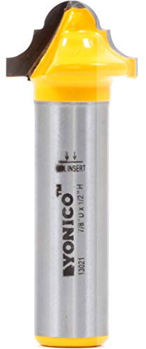 Yonico 13021 3/16-Inch Radius Double Roman Ogee Groove Router Bit 1/2-Inch Shank