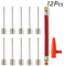 FEPITO 10 Pcs Ball Pump Needles with Flexible Air Hose and Nozzle Valve Adapter Set Kit for Football, Basketball, Volleyball, Rugby Balls