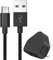 IWIO 3 Pin UK USB Mains Charger Adapter 1000 mAh / 1 AMPwith USB 2.0 Micro USB Sync and Charge Cable 1 Meter compatible with Doro Phone Easy 612 - BLACK