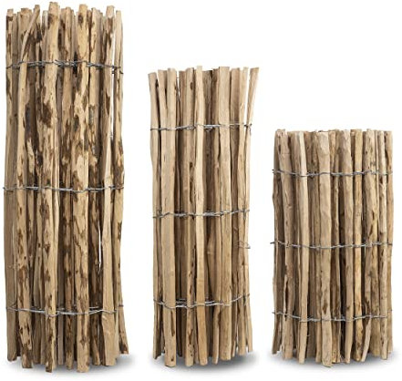 MC.Sammler clôture ganivelle en Bois noisetier 26 Dimensions Hauteur 50 cm - 150 cm Longeur 5/10 mbarriere girondine avec Treillage Double Torsion (Hauteur: 150cm X Longeur: 300cm, écart: 7-8 cm)