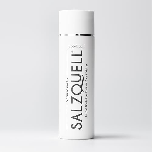 SALZQUELL Bodylotion (200 ml), schnell einziehende Bodylotion, mit Mandel-, Macadamianuss- und Avocadoöl für weiche Haut, spendet 24 Stunden Feuchtigkeit