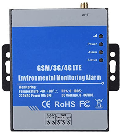 GSM Temperatur Feuchtigkeitsüberwachungsalarm Drahtlos RTU5023 Alarmsystem für Temperatur, Luftfeuchtigkeit und Spannung, SMS/Telefonanruf Fernbedienung(eu)