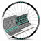 Kit adesivi bicicletta Stickers LLANTA Rim Progress DYN 29 MTB BTT B (Menta e Grigio)
