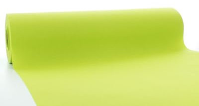 Sovie Horeca Linclass Airlaid Tischläufer Lime - 40cm x 24m - Einfarbiger Einmal-Tischläufer - Perforierung alle 120cm - Ideal für Dekorationen