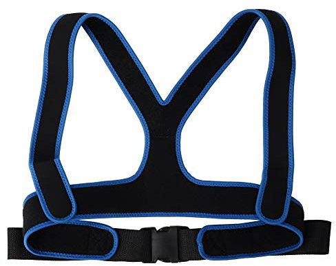 Ceinture pour fauteuil roulant , Antidérapant Élastique Respirant Ceinture de fixation pour fauteuil roulant Sangle de harnais Longueur réglable (Noir)(Noir)