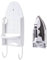 Ironing Board Hanger, Wall Mount Electric Iron Holder Ironing Board Rack with Removable Hooks for Household Bathroom Shelf Door or Wall Mount in Laundry Room (White)