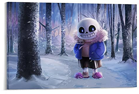MMMU Undertale Game Poster, Wandkunst, Leinwanddruck, Poster-Dekoration für Schlafzimmer, 50 x 75 cm