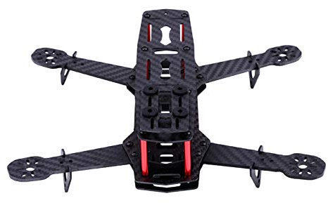 Kuuleyn Quadcopter Frame, 250MM Quadcopter FPV Aircraft Drone Frame Kit Flugzeugrahmen FPV Frame RC Zubehör für QAV250(Kohlefaser)