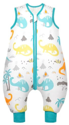 Mosebars Schlafsack mit Füßen Ganzjährig Baby Schlafsack Winter 2.5 Tog Reine Baumwolle Schlafsack Verschiedene Größen Herbst Winter Schlafdecke Baby mit Füßen