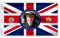 SHATCHI PJ1009 Union Jack Flagge New King Charles III Potrait Britischer Monarch Souvereign Krönung Feier Britische Flagge Garten Straße Pub Outdoor Dekorationen 90 x 60 cm