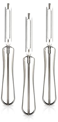 Linden Sweden Original Jonas Vegetable Peeler Made In Sweden | Great for Apples, Carrots and Potatoes | Ergonomic Handle for Safety and Control | Dishwasher Safe | Stainless Steel Construction 3 Pack