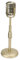 Fydun Microphone Prop, Vintage Simulation with Stable Base and Support Rod, Retro Style Mic Prop Set for Photography, Gold