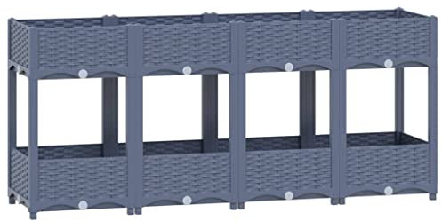 vidaXL Hochbeet 160x40x71 cm Polypropylen
