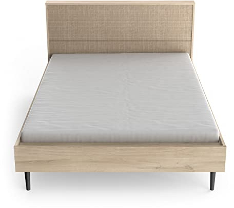 Demeyere Lit Adulte 2 Places Saigon au Style Travaillé Format Adaptable 140x190 / 200 cm Fabrication Française