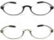 Mcoorn Lesebrille Oval Flexibel für Damen Herren, Lesehilfe Retro Halbrand Oben Mit Etui, Dioptrien +2,25
