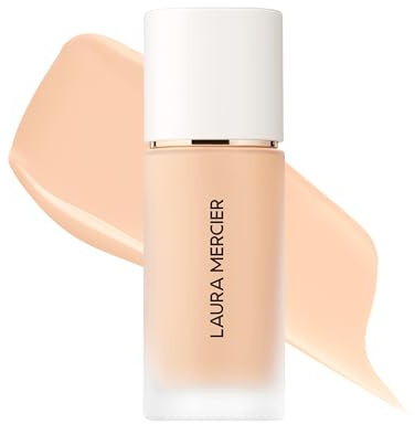 Laura Mercier Real Flawless Weightless Perfecting Waterproof Foundation – Mittlere Deckkraft, aufbaubare Deckkraft, 12 Std. Halt, nicht komedogen, 30ml