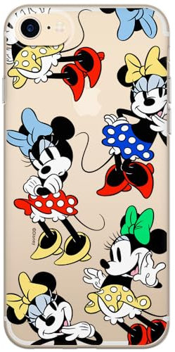 ERT GROUP mobile phone case for Iphone 7/8/ SE 2/ SE 3 original and officially Licensed Disney pattern Minnie 076 optimally adapted to the shape of the mobile phone, partially transparent