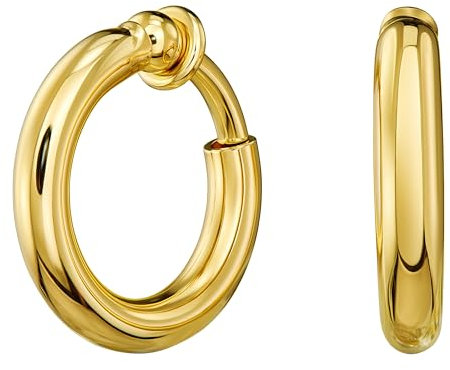 Traveller Ohrclip Creolen - Damen - Ø 18mm - 22kt vergoldet - 157599