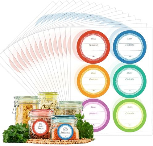 180 Pcs Colorful Freezer Labels,Easy Peel Off Frozen Food Labels Freezer Stickers, Kitchen Canister, Waterproof for Food Bottle Containers Storage Boxes