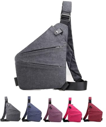 Anti Diebstahl Tasche Damen, Diebstahlsichere Reisetasche Damen, Diebstahlsichere Umhängetasche Damen, Natnestle Umhängetasche, Sicherheitstasche Damen, Sicherheitstasche Reise Damen (Grey,Right)