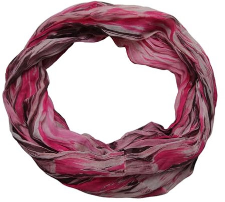 beybey® Trance Edition Damen Seide Loop Schal in herrlichen Farben - ein Seidenschal zum Verlieben (Intense rosa)