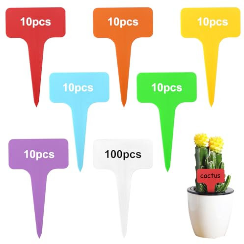 160 unidades de carteles para plantas resistentes a la intemperie, estacas coloridas y blancas para rotular, etiquetas para plantas, estacas de jardín para verduras, hierbas y flores