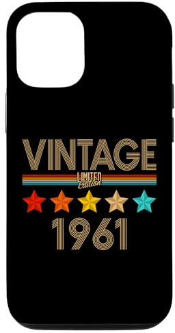 Carcasa para iPhone 12/12 Pro Decoraciones vintage de 64 cumpleaños vintage 1961 64 años