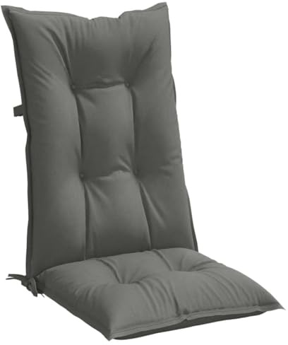 vidaXL Hochlehner-Auflagen 6 STK. Melange Dunkelgrau 120x50x7 cm Stoff
