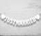 BFUZXY Decorazioni Matrimonio,Just Married Poster Bandiere Striscione Bunting Banner,Decorazioni auto Striscione Matrimonio Decorazioni e Accessori per la Festa di Nozze Fotografia (5 metri,Bianco）