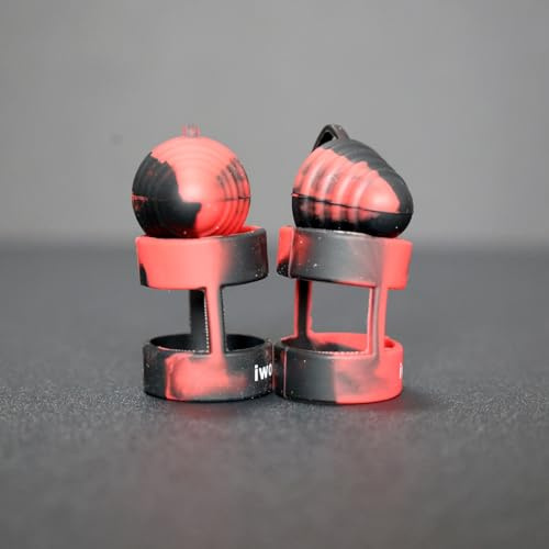 RUIYITECH 2 x rutschfeste Silikon-Staubkappe für 510 810 RTA RDA Tank Vape Drip Tip der dritten Generation (Schwarz/Rot)