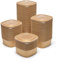 Londoncoffeecups 50 x 1250ml Square Kraft Paper Disposable Container with Plastic Lids Take Away Food Container (1250ml, Square, 50 sets)