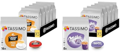 Tassimo Café Petit Déj' Grand'Mère et Tassimo Chocolat au Lait Milka