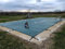 AVLLSO Bâche de Piscine Maille PP Haute résistance Verte pour terrasse en Bois/Sol en béton, Couverture de sécurité rectangulaire pour Piscine creusée avec kit de matériel(2m x 4m/6ft x 13ft)