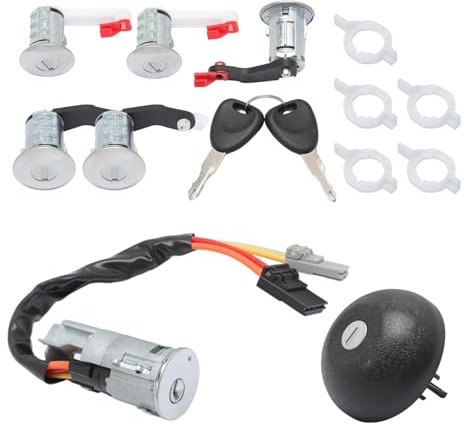 ProPlip kit Neiman antivol de direction + 5 serrures + bouchon essence compatible pour Clio 2 Master 2 Movano Mégane Kangoo Scénic Twingo Interstar 7701471591 7701471592 54666533