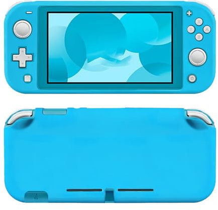 Hugwait Custodia Protettiva Compatibile con Nintendo Switch Lite, Case Protettiva in Silicone per Console Switch Lite, Design Antiurto, Antiscivolo e Antigraffio Cover per Switch, Blu
