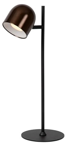 LUCIDE SKANSKA RECH - wiederaufladbare Schreibtischlampe Innen/Außen - Akku/Batterie - LED Dim. - CCT - 1x3W 3000K/6000K - IP44 - Kaffee