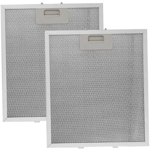 2-teiliger Dunstabzugshaubenfilter, mehrschichtiger Dunstabzugshauben-Fettfilter aus Aluminiumgewebe mit Verschluss, hitzebeständig, waschbar, Ersatz-Küchenzubehör, Ersatz