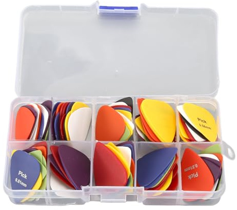 CHICIRIS Gitarren-Pick-Set, 100 Stück ABS Plektren rutschfest | Mattierte Textur, ABS-Material, 100 Stück inklusive, für Akustikgitarre Bass Ukulele