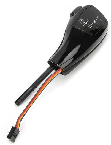 Cuifati Automatischer LED-Schaltknauf-Nachrüstsatz, Passend für E90 E92 E84 E89, Lederumwickelter Schalthebel Im Carbonfaser-Stil mit Ganganzeige für Linkslenker-Modelle (glänzend schwarz)